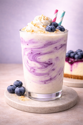 Mix and Match: Protein Milkshake Style Blueberry Cheesecake