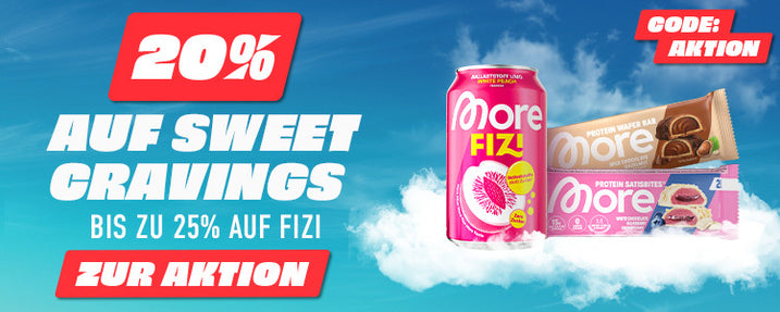 20% auf sweet Cravings Produkte und bis zu 25% auf FIZI